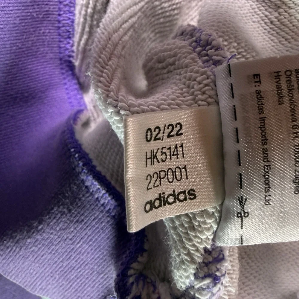 adidas Originals Hyperreal Allover Print Hoodie Mens Medium Purple Psychedelic
